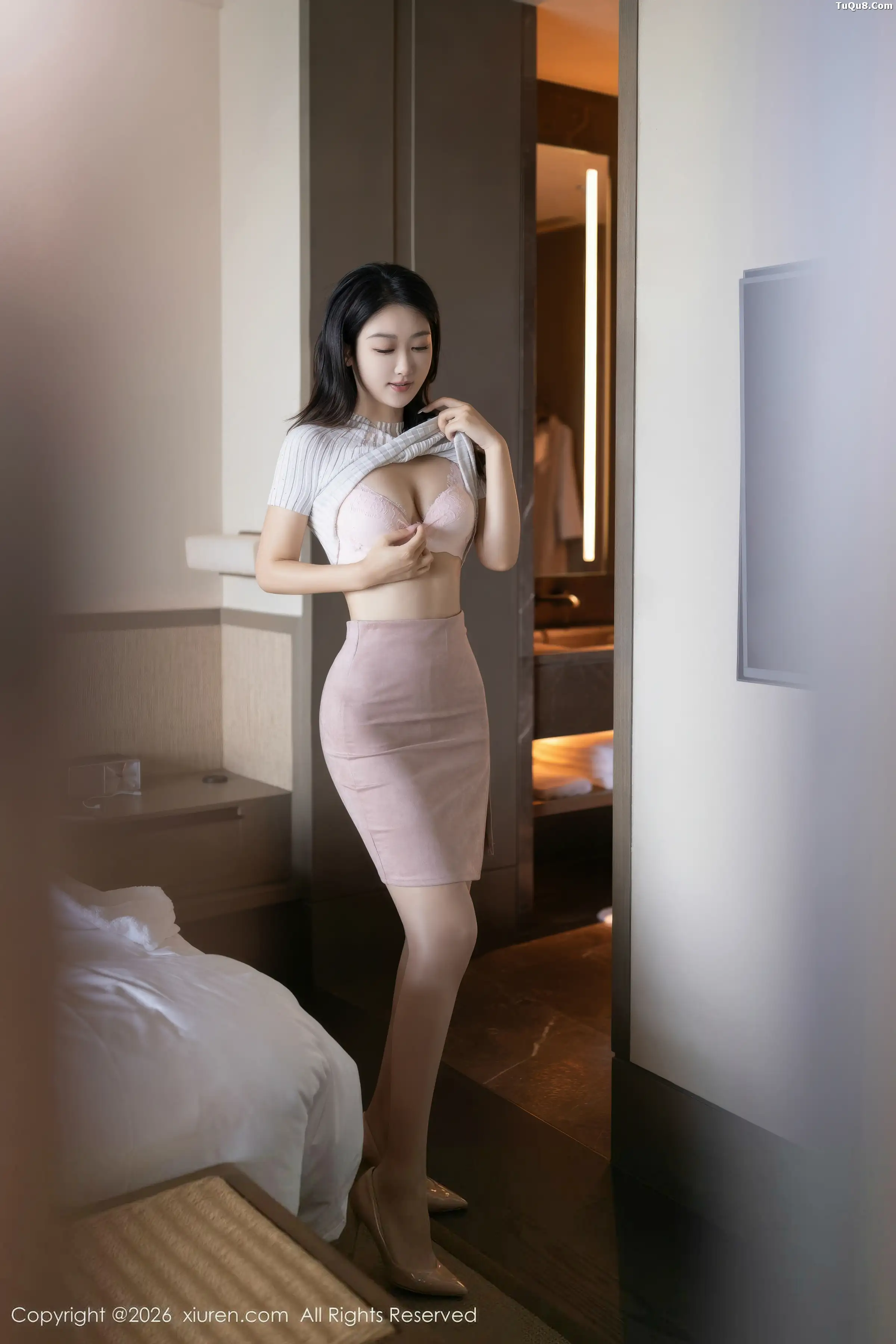 秀人集.com_[XiuRen秀人网]No.11195_模特唐安琪性感粉色内衣配超薄无内肉丝秀曼妙身姿撩人诱惑写真75P